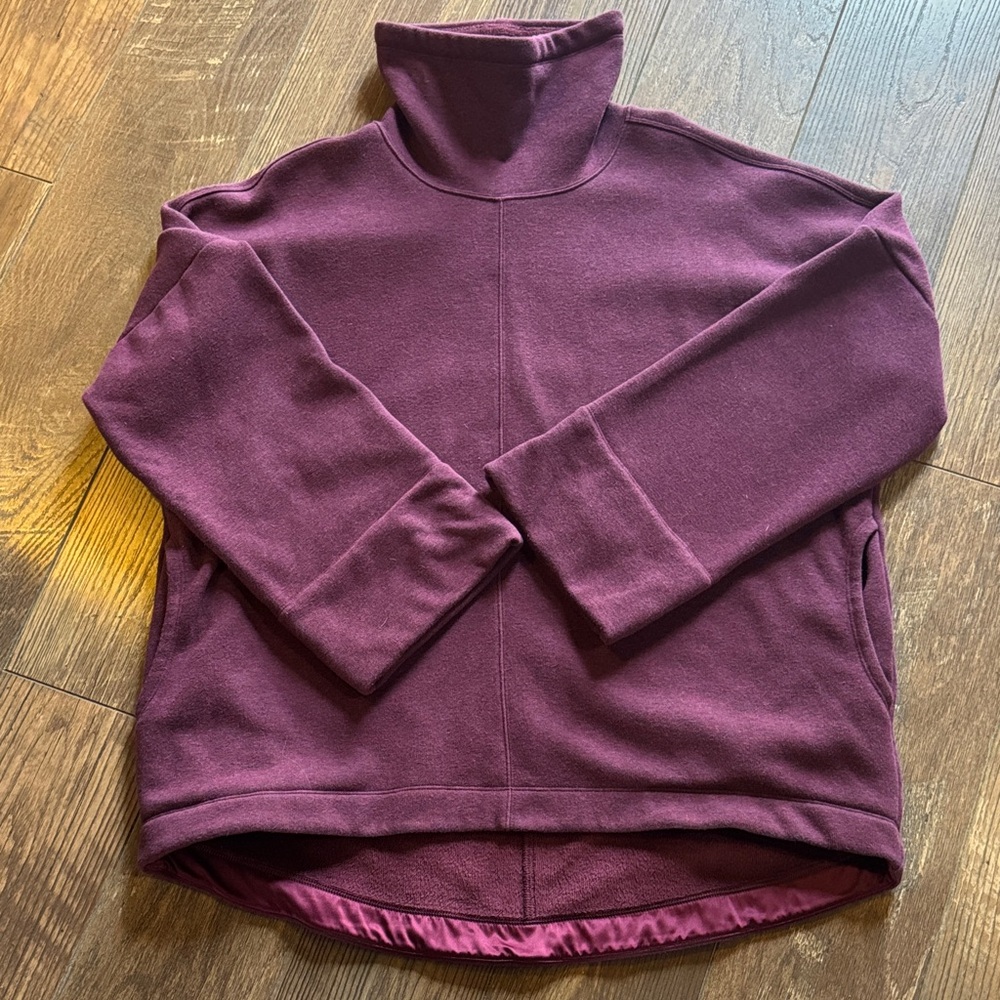 Athleta Cozy Karma Funnel Neck  Sweater, Purple, Women’s Large